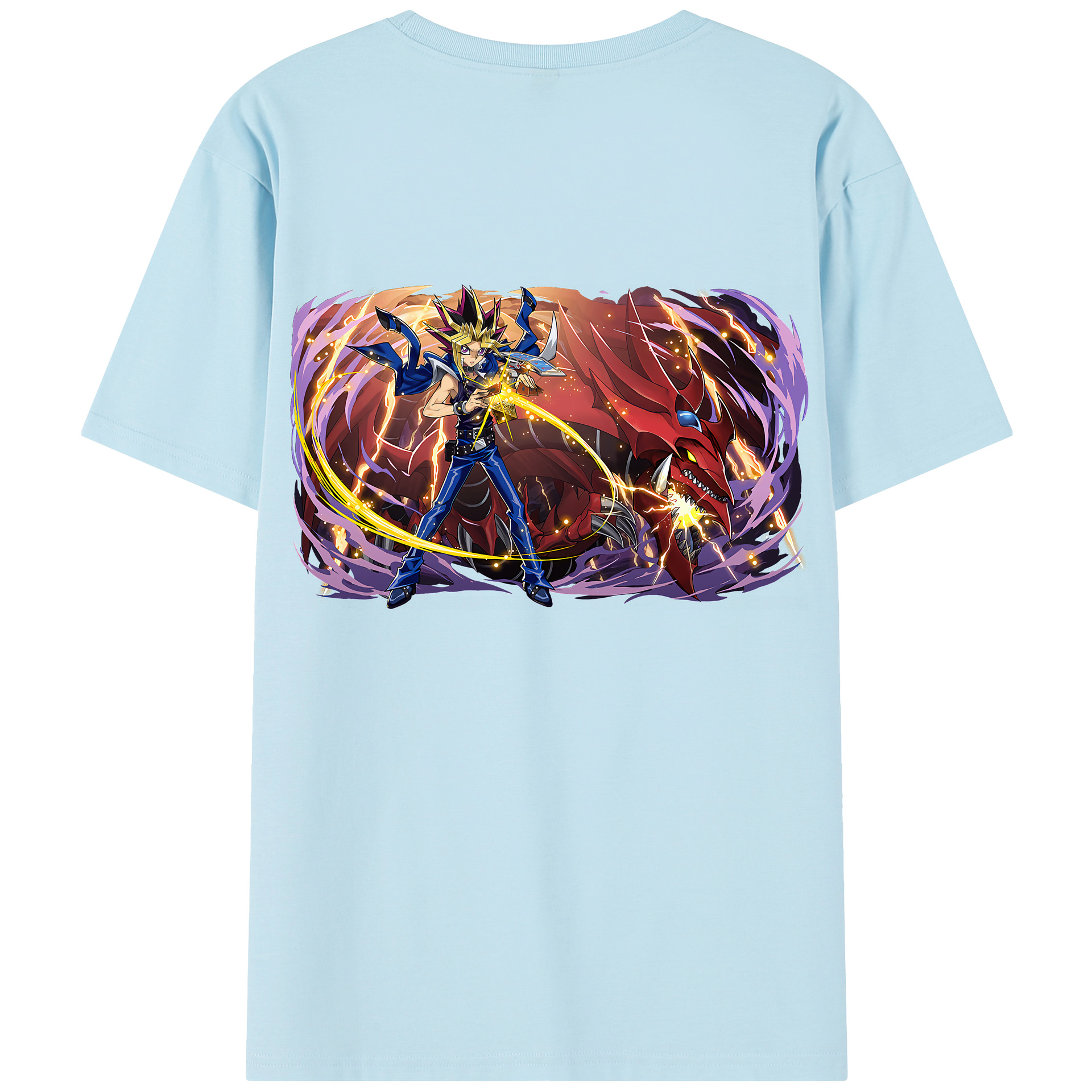（画像用） 遊☆戯☆王 Yu-Gi-Oh! 綿100％半袖Tシャツ（背面プリント）